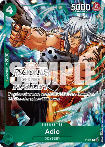 Adio (Offline Regional Finalist Card Set 2025 Vol.1) [One Piece Promotion Cards] Bandai