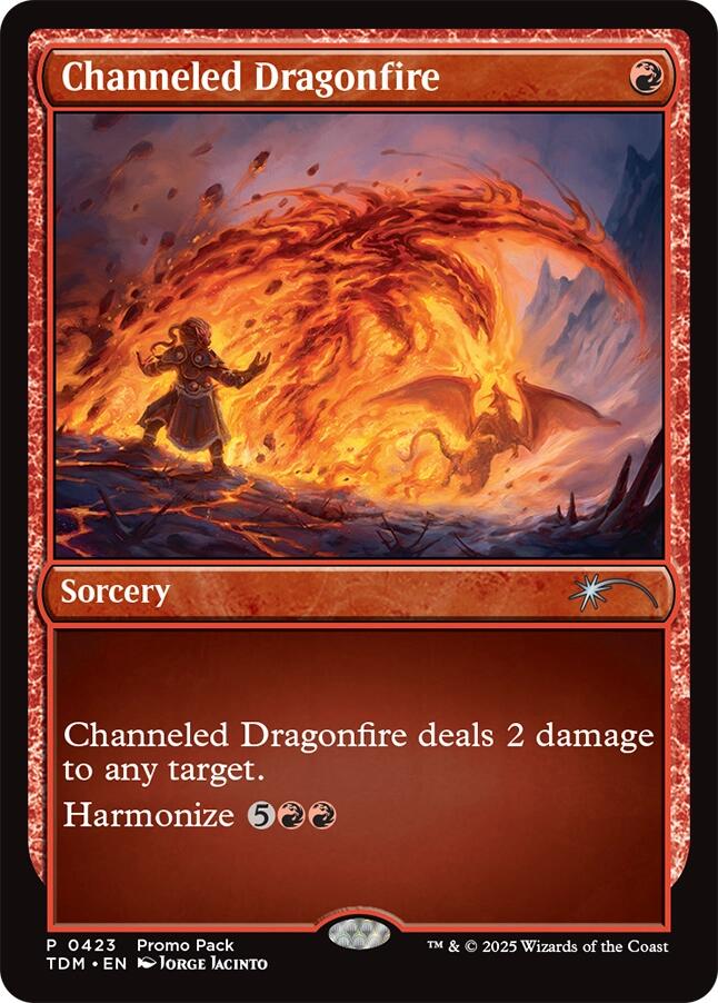 Channeled Dragonfire [Tarkir: Dragonstorm Promos] Magic: The Gathering