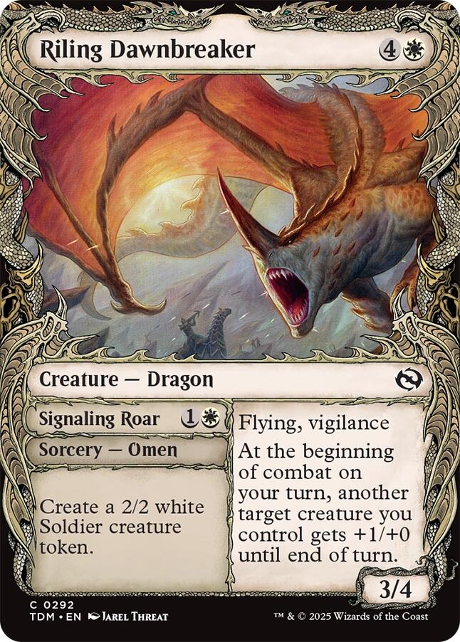 Riling Dawnbreaker (Showcase) [Tarkir: Dragonstorm] Magic: The Gathering