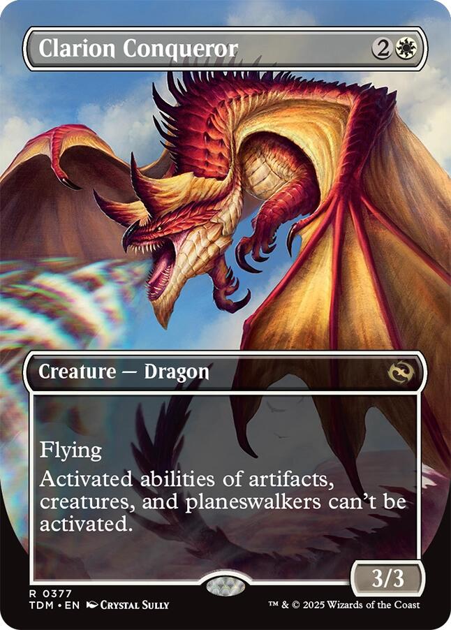 Clarion Conqueror (Borderless) [Tarkir: Dragonstorm] Magic: The Gathering
