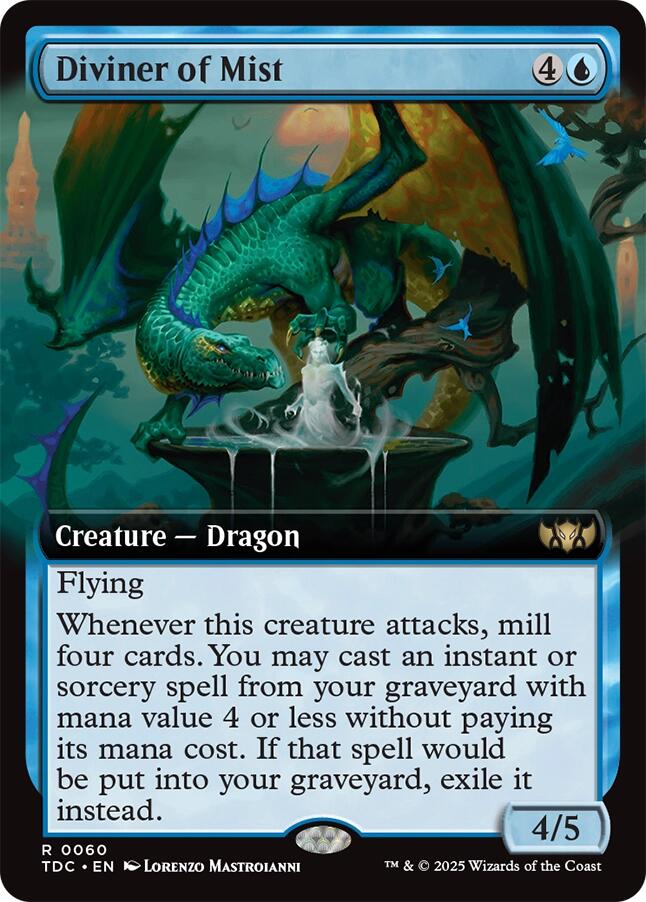 Diviner of Mist (Extended Art) [Tarkir: Dragonstorm Commander] Magic: The Gathering