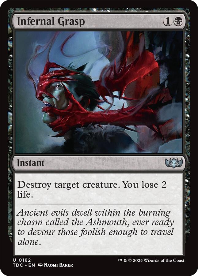 Infernal Grasp [Tarkir: Dragonstorm Commander] Magic: The Gathering