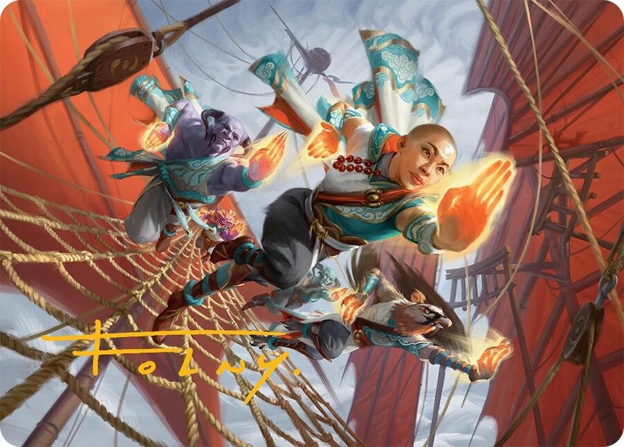 Aligned Heart Art Card (52/54) (Gold-Stamped Signature) [Tarkir: Dragonstorm Art Series] Magic: The Gathering