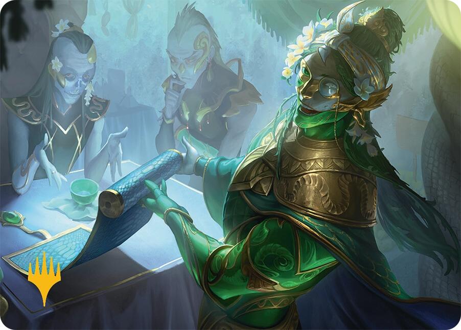 Sibsig Appraiser Art Card (8/54) (Gold-Stamped Signature) [Tarkir: Dragonstorm Art Series] Magic: The Gathering