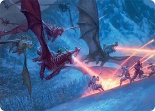 Dragonback Assault Art Card (22/54) [Tarkir: Dragonstorm Art Series] Magic: The Gathering