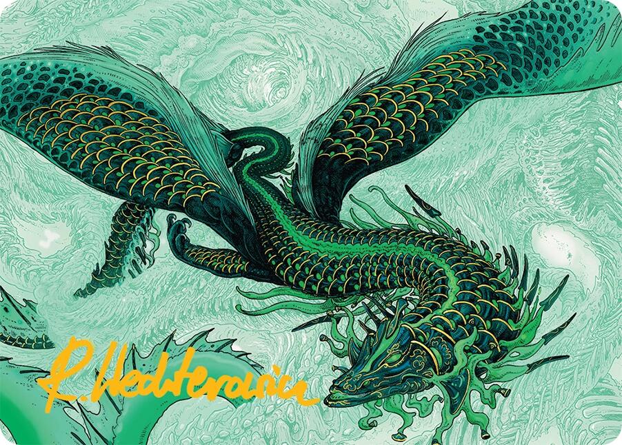 Teval, Arbiter of Virtue Art Card (38/54) (Gold-Stamped Signature) [Tarkir: Dragonstorm Art Series] Magic: The Gathering