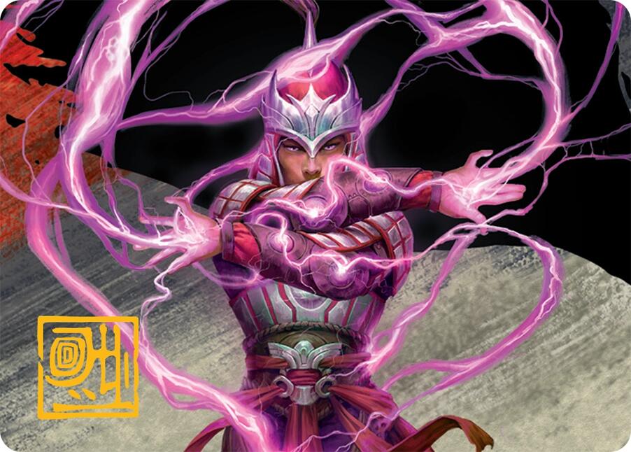 All-Out Assault Art Card (43/54) (Gold-Stamped Signature) [Tarkir: Dragonstorm Art Series] Magic: The Gathering