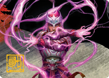 All-Out Assault Art Card (43/54) (Gold-Stamped Signature) [Tarkir: Dragonstorm Art Series] Magic: The Gathering