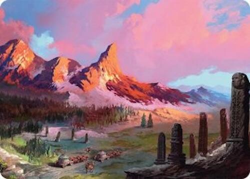 Rugged Highlands Art Card (29/54) [Tarkir: Dragonstorm Art Series] Magic: The Gathering