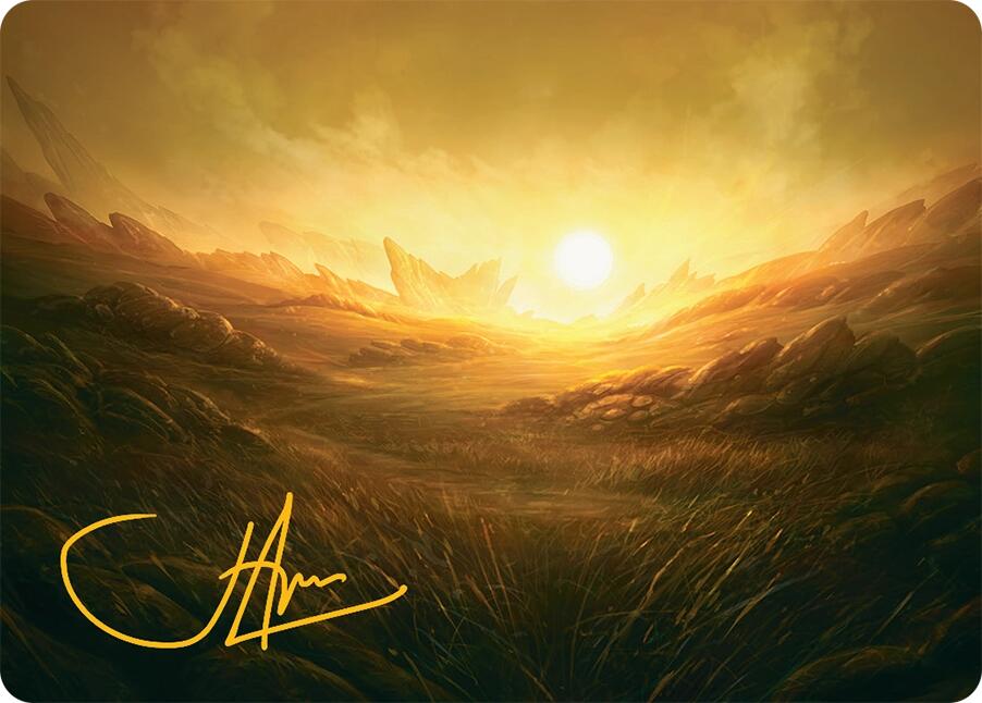 Plains Art Card (31/54) (Gold-Stamped Signature) [Tarkir: Dragonstorm Art Series] Magic: The Gathering