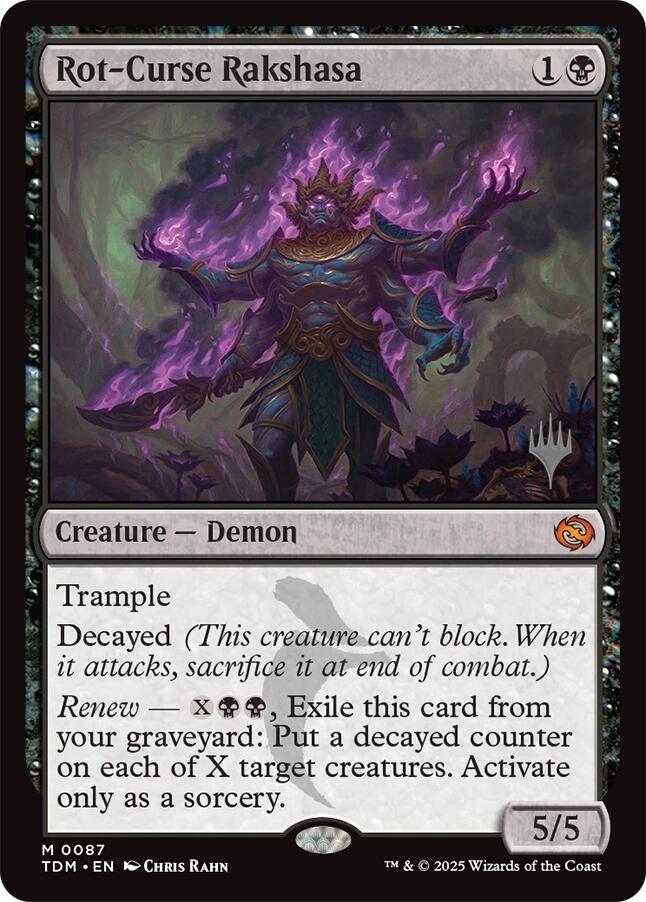 Rot-Curse Rakshasa [Tarkir: Dragonstorm Promos] Magic: The Gathering