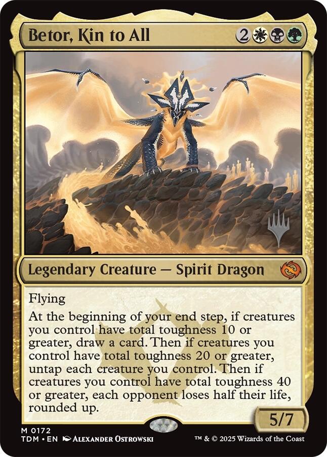 Betor, Kin to All [Tarkir: Dragonstorm Promos] Magic: The Gathering
