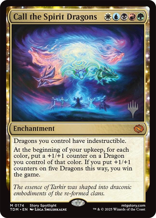 Call the Spirit Dragons [Tarkir: Dragonstorm Promos] Magic: The Gathering