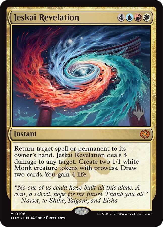 Jeskai Revelation [Tarkir: Dragonstorm Promos] Magic: The Gathering