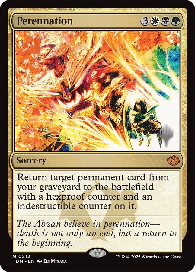 Perennation [Tarkir: Dragonstorm Promos] Magic: The Gathering