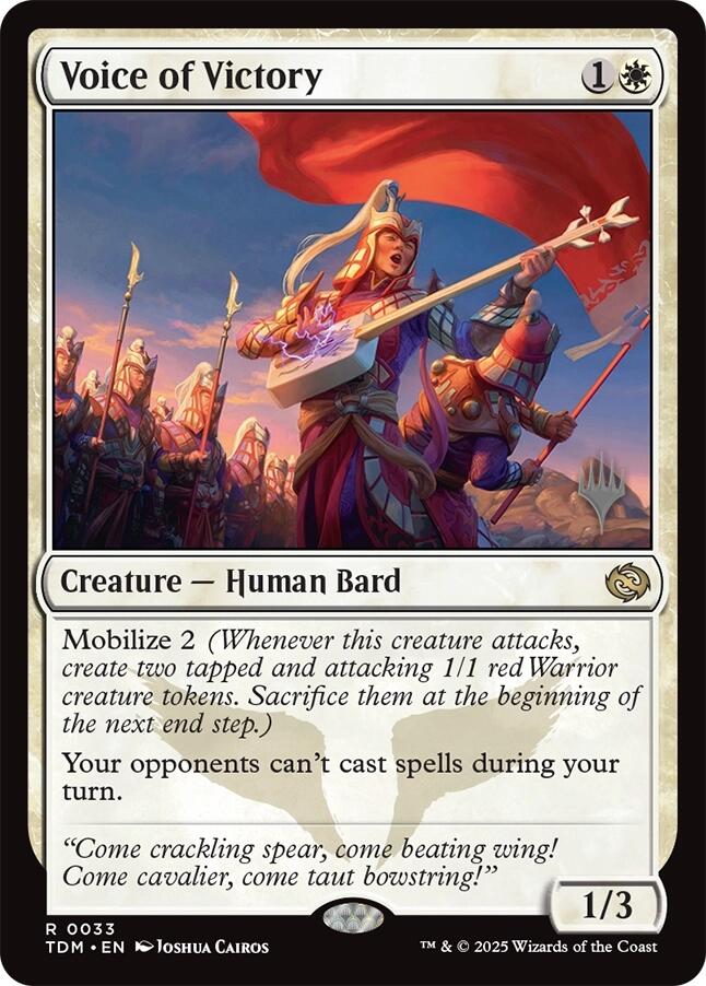 Voice of Victory [Tarkir: Dragonstorm Promos] Magic: The Gathering