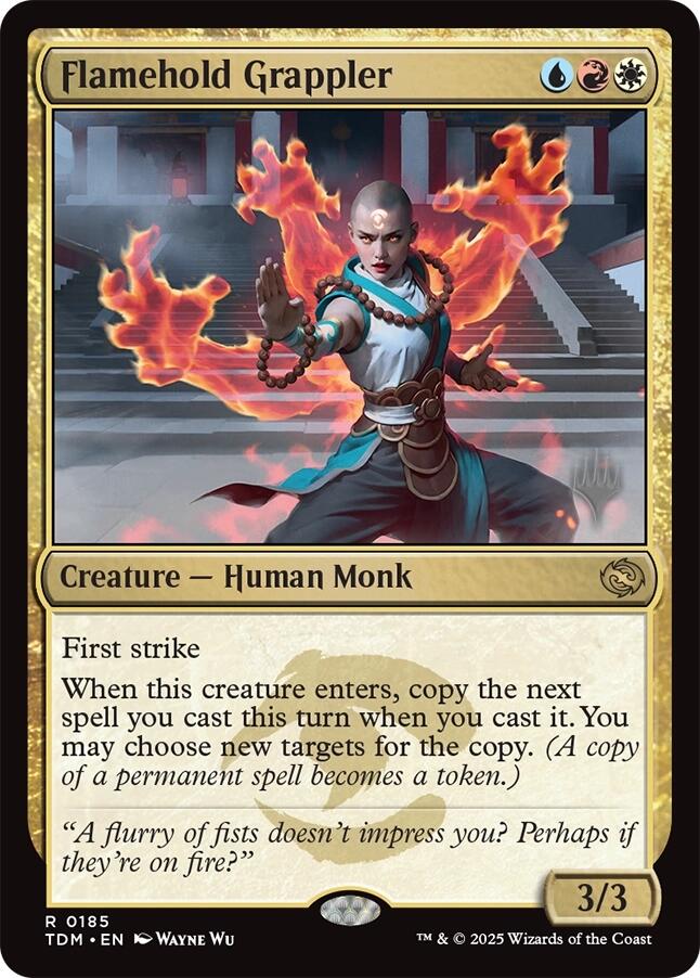 Flamehold Grappler [Tarkir: Dragonstorm Promos] Magic: The Gathering