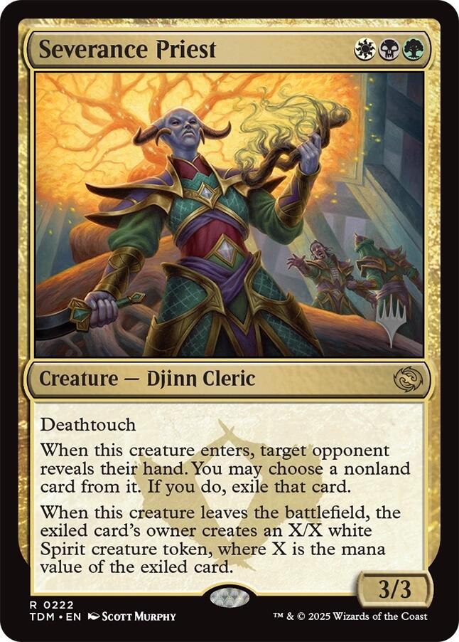 Severance Priest [Tarkir: Dragonstorm Promos] Magic: The Gathering
