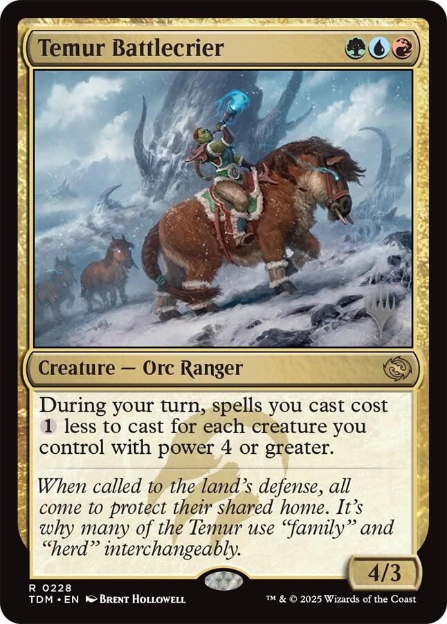 Temur Battlecrier [Tarkir: Dragonstorm Promos] Magic: The Gathering