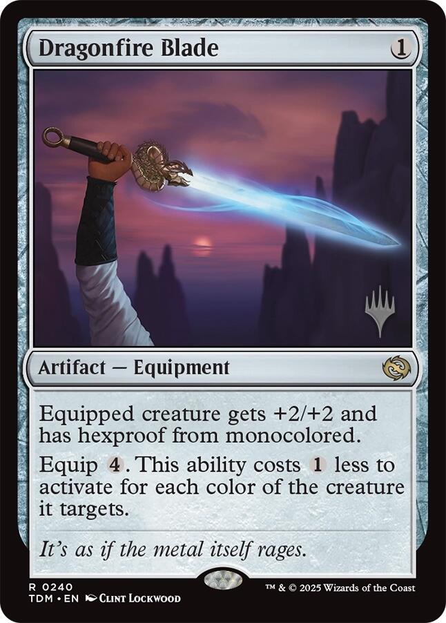 Dragonfire Blade [Tarkir: Dragonstorm Promos] Magic: The Gathering
