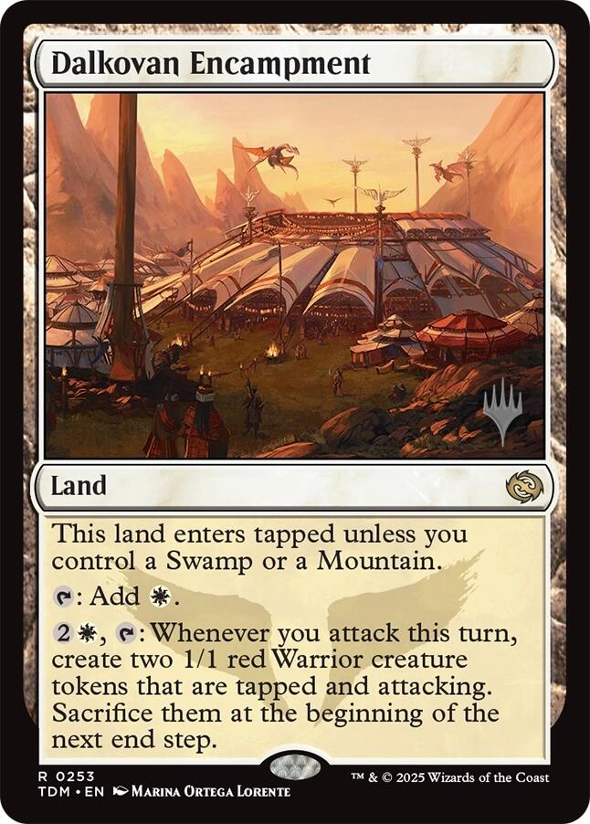Dalkovan Encampment [Tarkir: Dragonstorm Promos] Magic: The Gathering