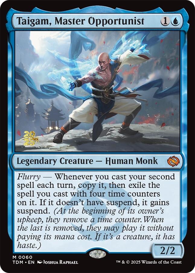 Taigam, Master Opportunist [Tarkir: Dragonstorm Prerelease Promos] Magic: The Gathering