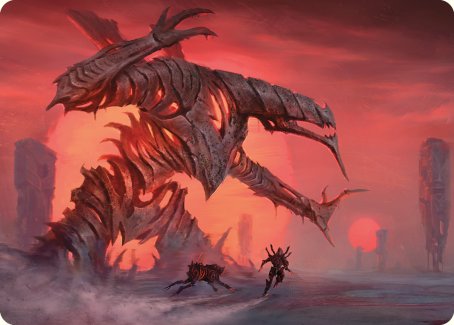 Red Sun's Zenith Art Card [Phyrexia: All Will Be One Art Series] Magic: The Gathering