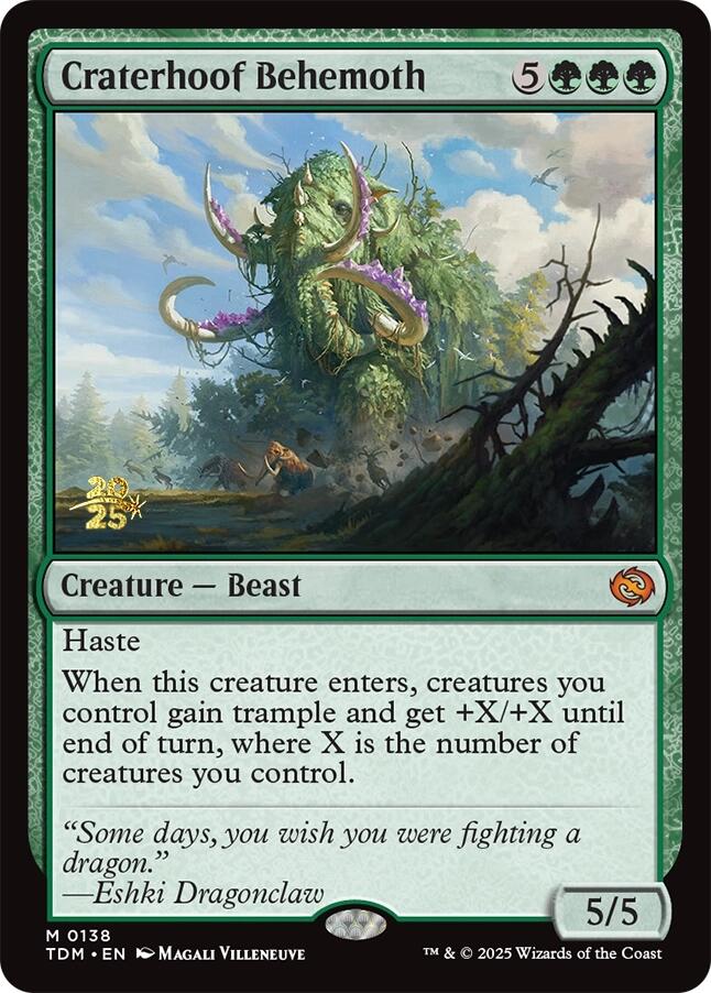 Craterhoof Behemoth [Tarkir: Dragonstorm Prerelease Cards] Magic: The Gathering