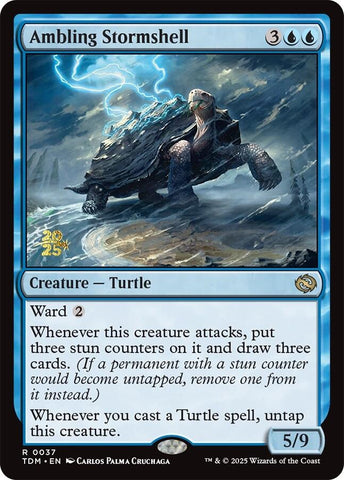 Ambling Stormshell [Tarkir: Dragonstorm Prerelease Promos] Magic: The Gathering