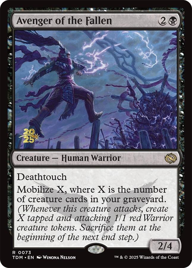 Avenger of the Fallen [Tarkir: Dragonstorm Prerelease Cards] Magic: The Gathering