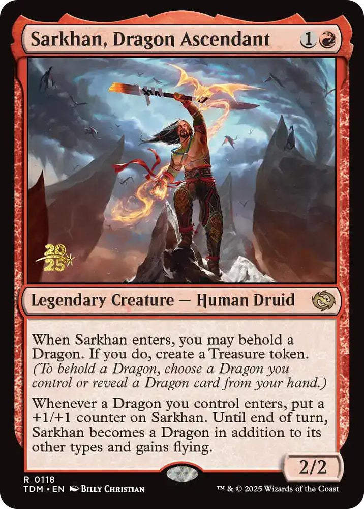 Sarkhan, Dragon Ascendant [Tarkir: Dragonstorm Prerelease Promos] Magic: The Gathering
