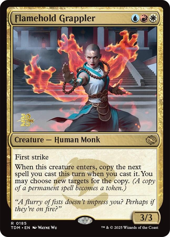 Flamehold Grappler [Tarkir: Dragonstorm Prerelease Promos] Magic: The Gathering
