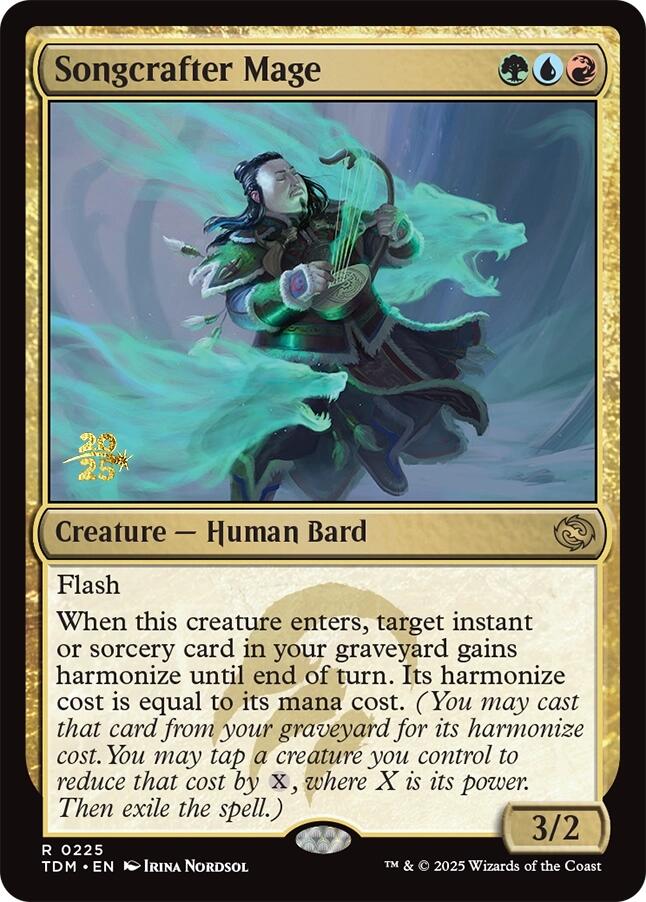 Songcrafter Mage [Tarkir: Dragonstorm Prerelease Promos] Magic: The Gathering