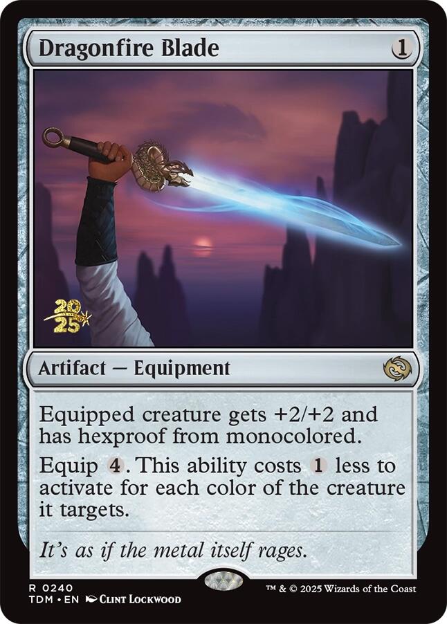 Dragonfire Blade [Tarkir: Dragonstorm Prerelease Cards] Magic: The Gathering