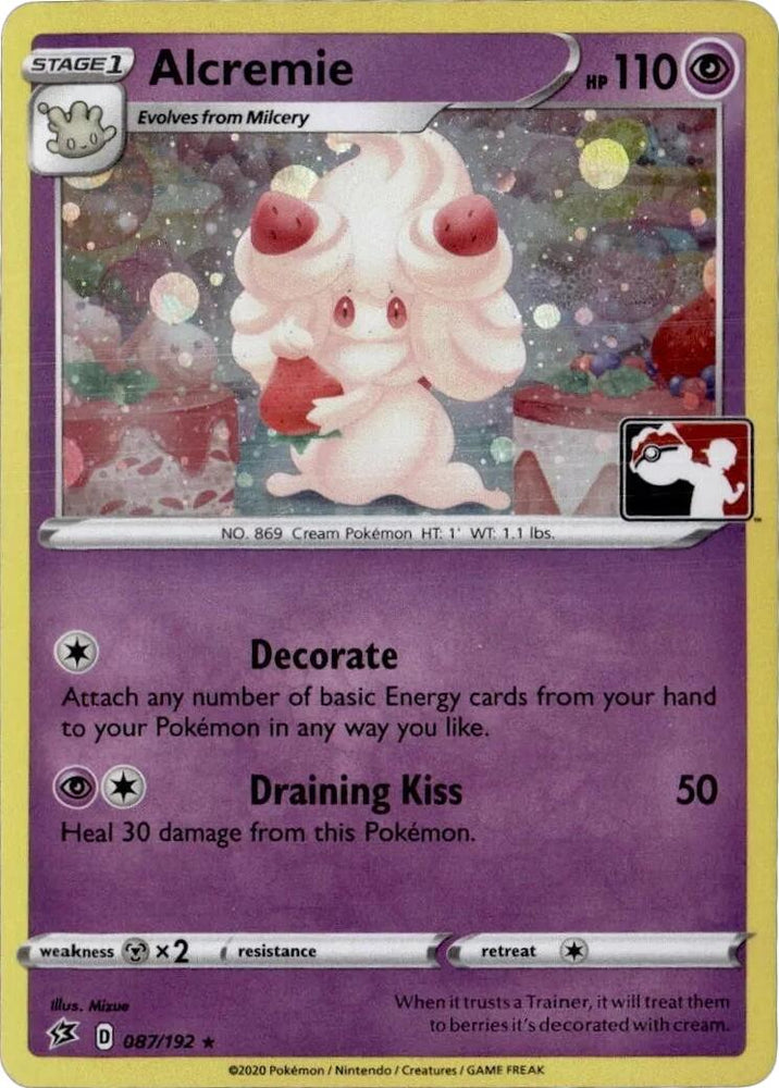 Alcremie (087/192) (Play Pokemon Promo) [League & Championship Cards] Pokémon