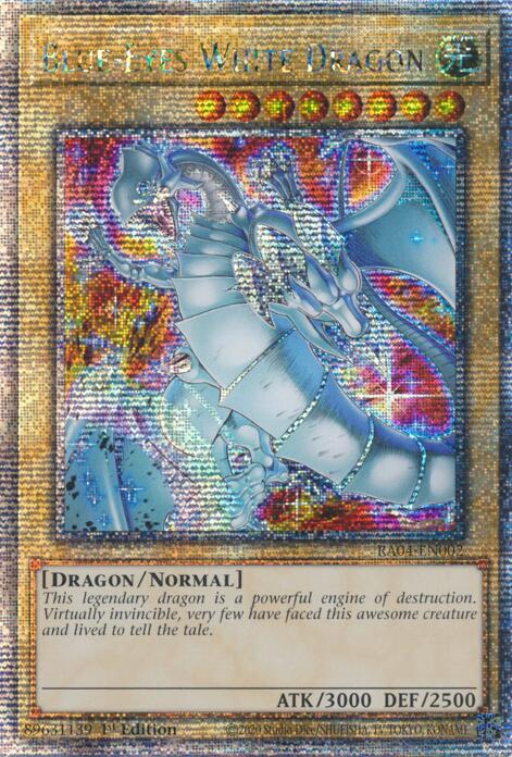 Blue-Eyes White Dragon (New Art) [RA04-EN002] Quarter Century Secret Rare Yu-Gi-Oh!