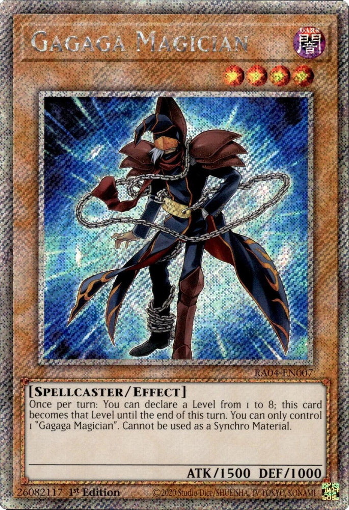 Gagaga Magician [RA04-EN007] Platinum Secret Rare Yu-Gi-Oh!