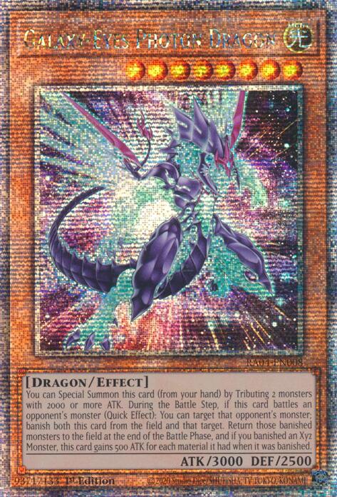 Galaxy-Eyes Photon Dragon (New Art) [RA04-EN008] Quarter Century Secret Rare Yu-Gi-Oh!