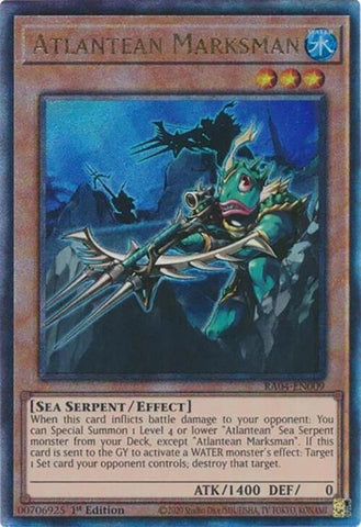 Atlantean Marksman [RA04-EN009] Prismatic Ultimate Rare Yu-Gi-Oh!
