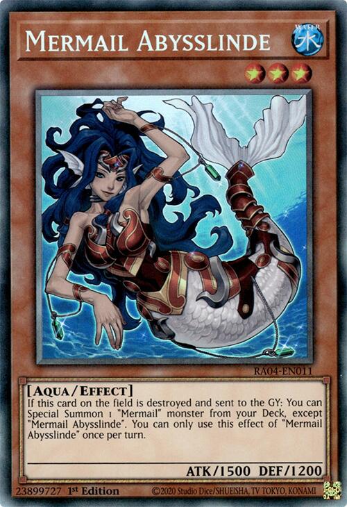 Mermail Abysslinde [RA04-EN011] Prismatic Collector's Rare Yu-Gi-Oh!