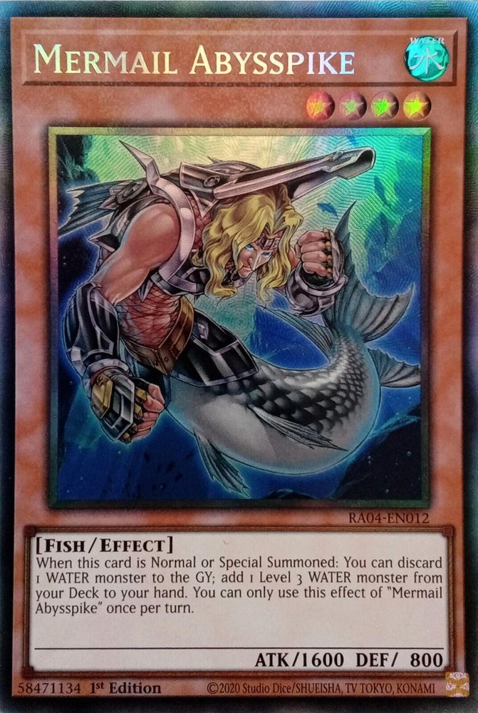 Mermail Abysspike [RA04-EN012] Prismatic Collector's Rare Yu-Gi-Oh!