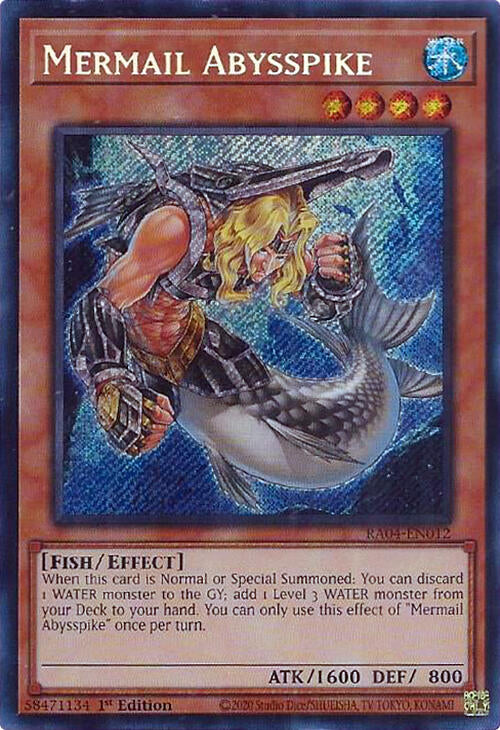 Mermail Abysspike [RA04-EN012] Secret Rare Yu-Gi-Oh!