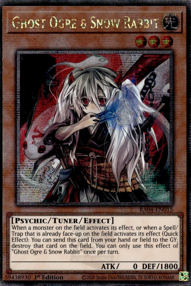 Ghost Ogre & Snow Rabbit [RA04-EN015] Quarter Century Secret Rare Yu-Gi-Oh!