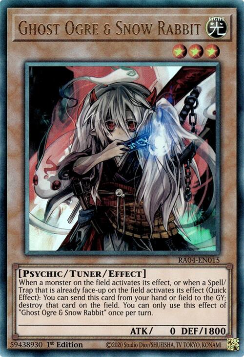 Ghost Ogre & Snow Rabbit [RA04-EN015] Prismatic Ultimate Rare Yu-Gi-Oh!