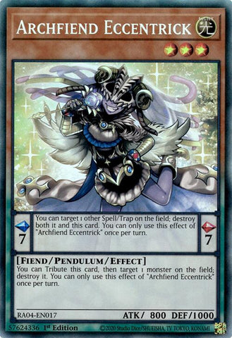 Archfiend Eccentrick [RA04-EN017] Prismatic Collector's Rare Yu-Gi-Oh!