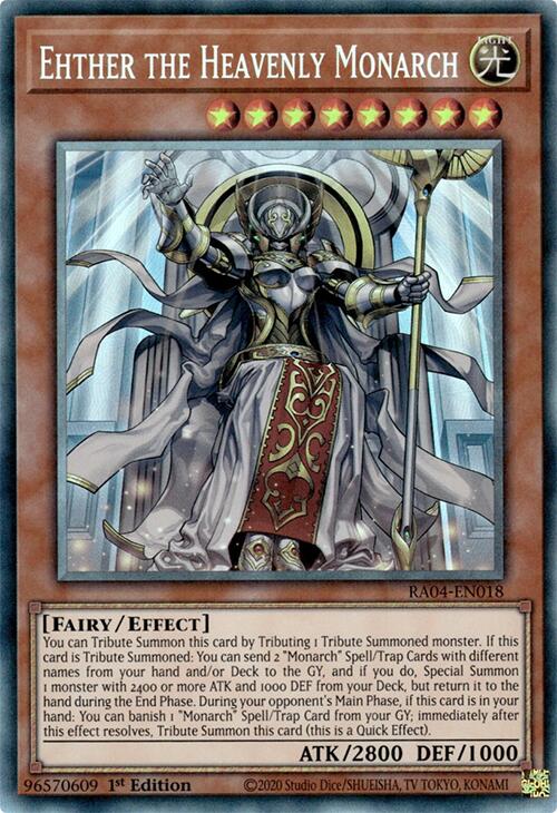 Ehther the Heavenly Monarch [RA04-EN018] Prismatic Collector's Rare Yu-Gi-Oh!