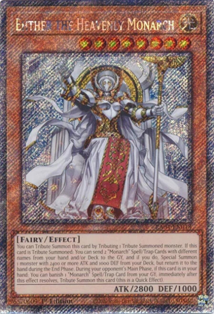 Ehther the Heavenly Monarch [RA04-EN018] Platinum Secret Rare Yu-Gi-Oh!