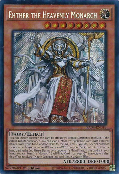Ehther the Heavenly Monarch [RA04-EN018] Secret Rare Yu-Gi-Oh!