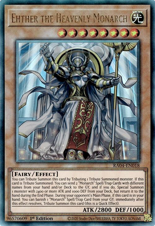 Ehther the Heavenly Monarch [RA04-EN018] Prismatic Ultimate Rare Yu-Gi-Oh!