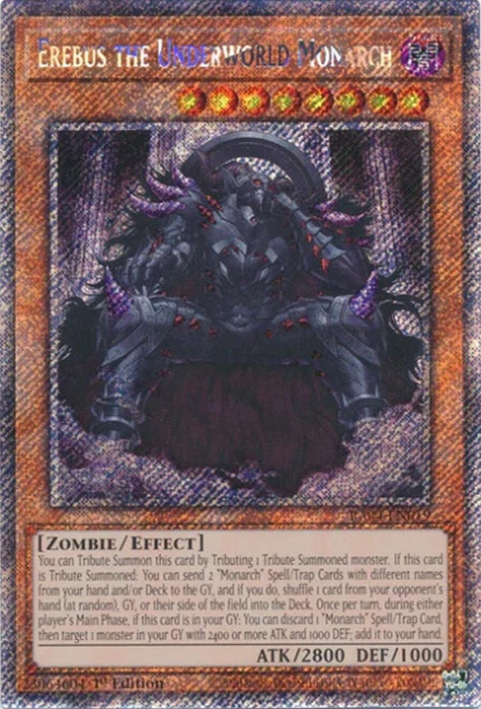 Erebus the Underworld Monarch [RA04-EN019] Platinum Secret Rare Yu-Gi-Oh!